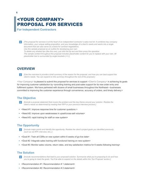 free template for business proposal