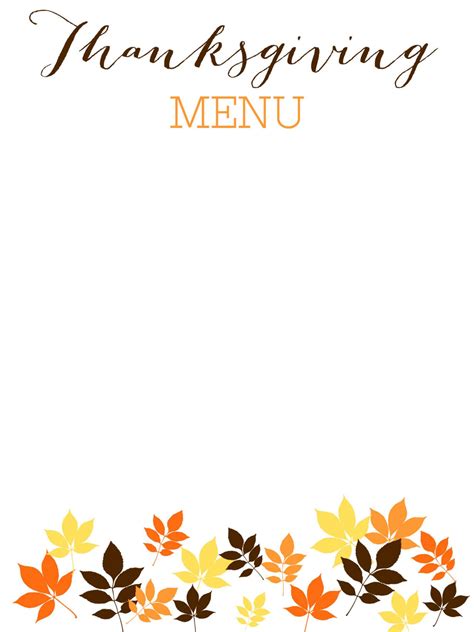 Free Printable Thanksgiving Word Borders Tooth the Movie