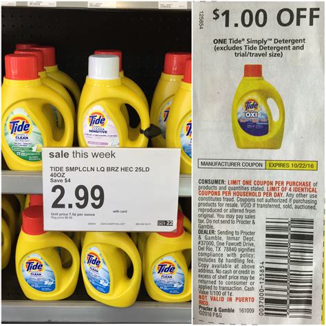 Tide Coupon 1 off one Tide Simply Clean & Fresh Detergent