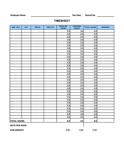 Time Sheets Excel Templates within Payroll Weekly Timesheet Template