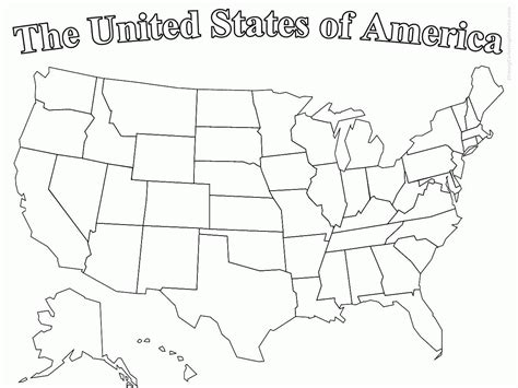 Free Usa Map Coloring Pages