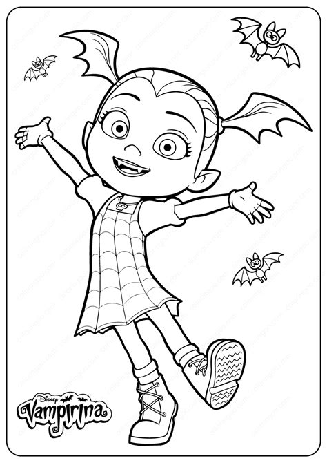 Printable Vampirina Makeover Coloring Page Disney coloring pages