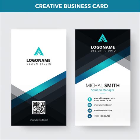 free vertical business card template