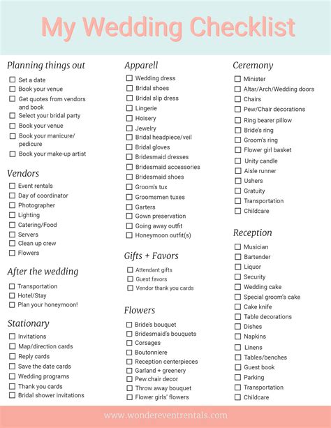 Free Wedding Planning Checklist Printable: The Ultimate Guide In 2023