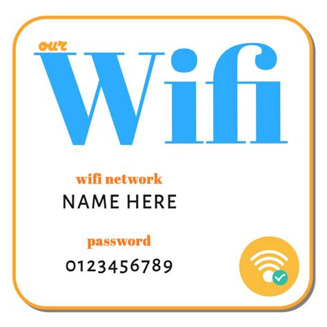 WiFi Password Sign Printable Editable WiFi Sign Template Etsy in 2021