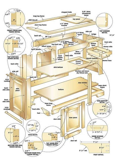 Wood Magazine Woodworking Project Paper Plan to Build TileTopped