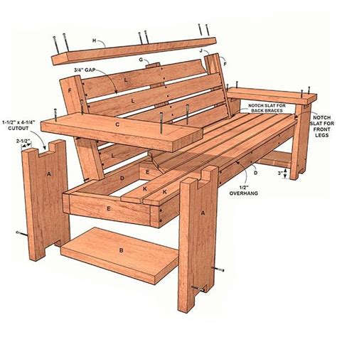 Deck Bench Plans Free HowToSpecialist How to Build, Step by Step