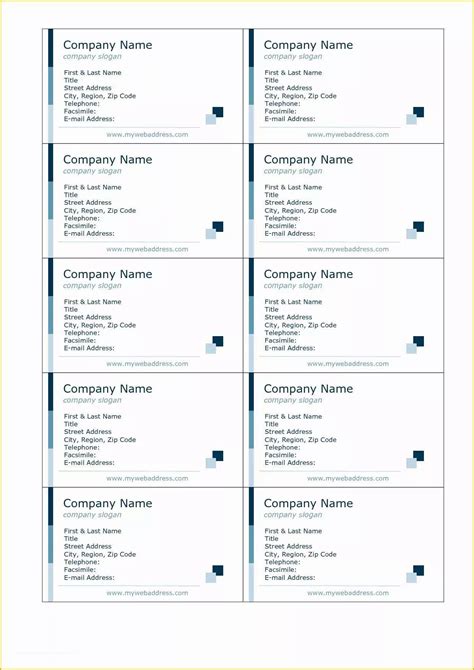 free word business card template downloads