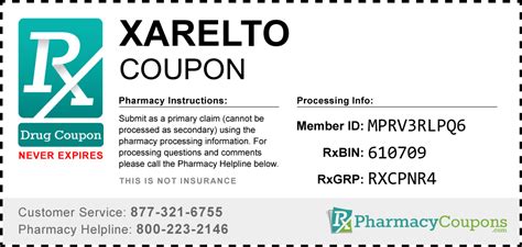Xarelto Coupon 2021 Free 30Day Trial Offer Manufacturer Offer