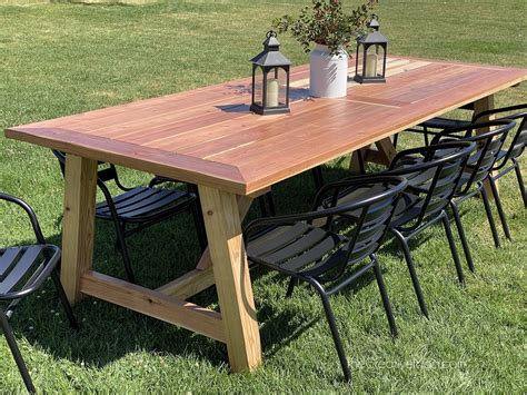 DIY Large Outdoor Dining Table Outdoor dining table, Outdoor dining