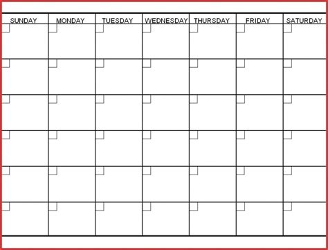 Free 12 Week Blank Calendar Printable