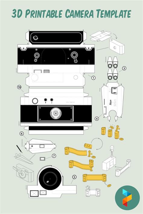 Free 3D Camera Template Printable