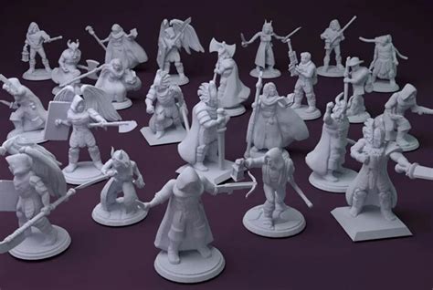 Free 3D Printable D D Miniature Characters