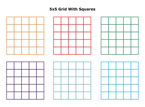 Free 5X5 Printable Grid