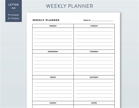 Free A4 Planner Printables