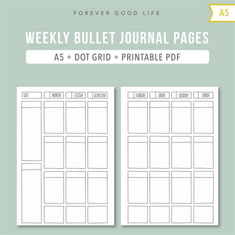 Free A5 Journal Printables
