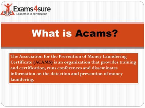 free acams study material