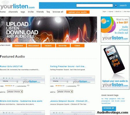 free audio hosting site