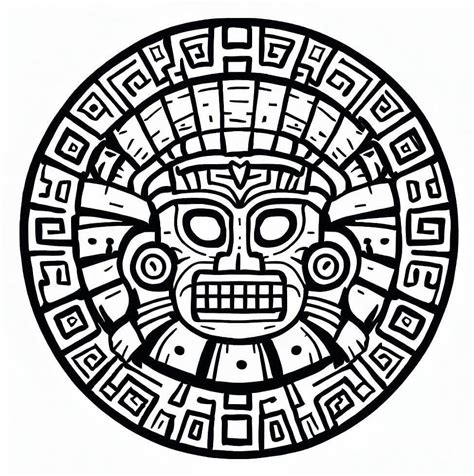 free aztec drawings to color