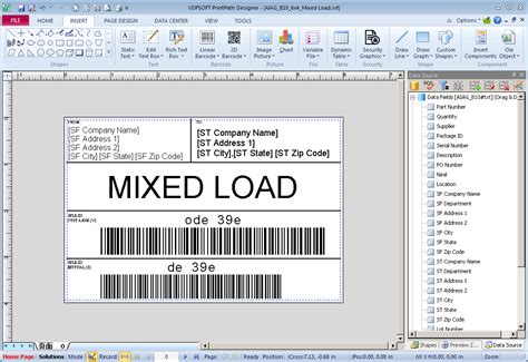 free barcode label printer software