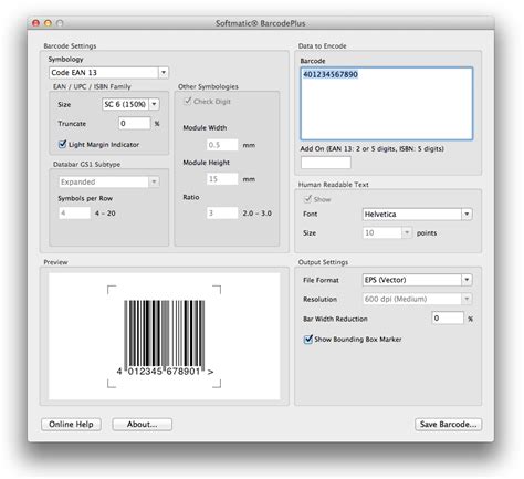 free barcode software for mac os x