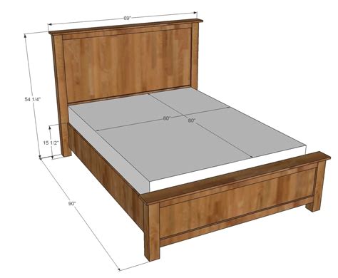 free bed frame plans wood queen size