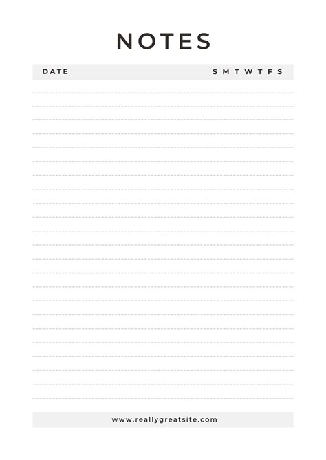Free Blank Notepad Printable