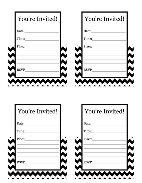 Free Blank Printable Invitations