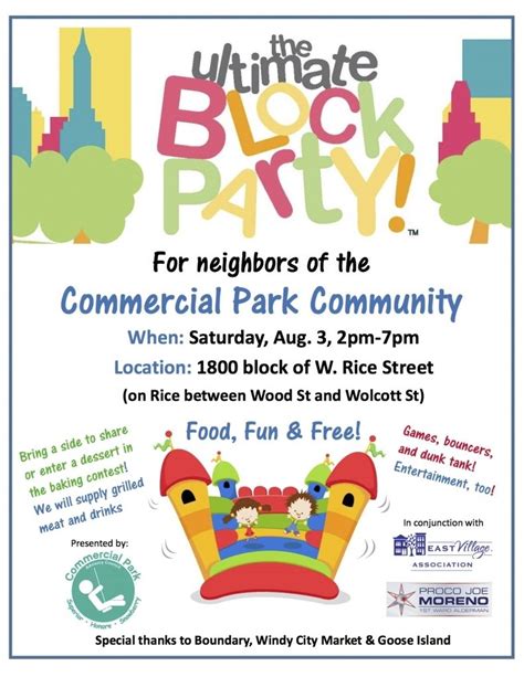 free block party flyer template word