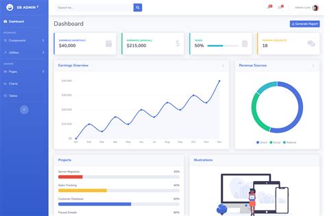 free bootstrap admin theme