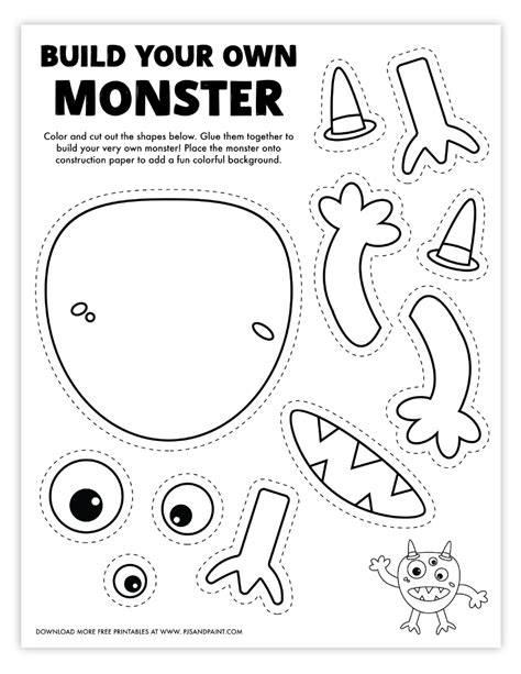 Free Build A Monster Printable