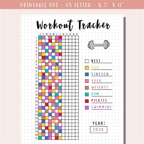 Free Bujo Exercise Tracker Printable