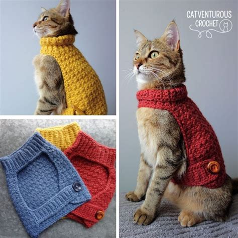 free cat sweater crochet pattern