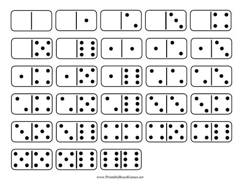 Free Class Size Printable Domino Double Patterns