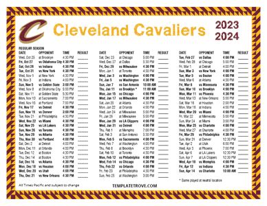 free cleveland cavaliers 2023 schedule