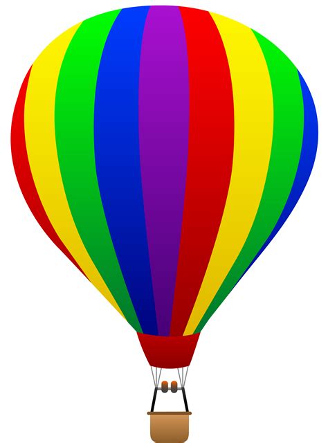 free clipart hot air balloon in sky