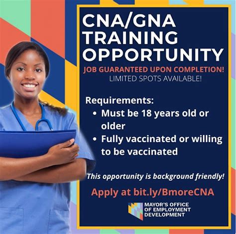 free cna gna training in baltimore md