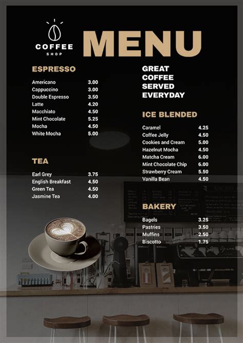 eveningstarbooks.info:free coffee shop menu template