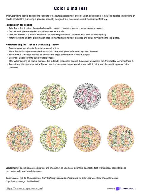 Free Color Blind Printable Testing