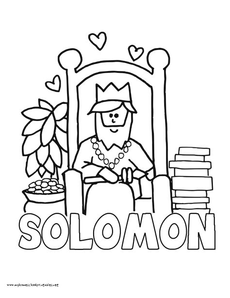 free coloring pages for king solomon