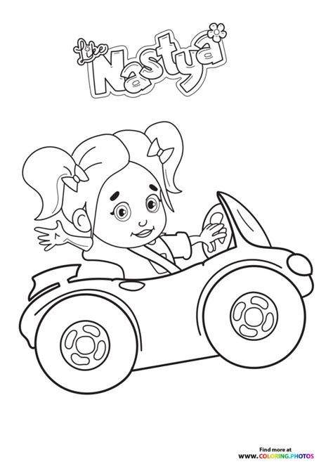 free coloring pages nastya