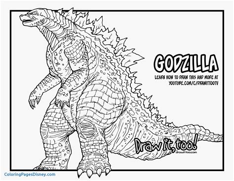 free coloring pages of godzilla