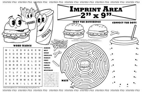 Free Coloring Placemats For Restaurants