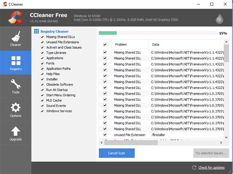 free computer registry cleaner ccleaner