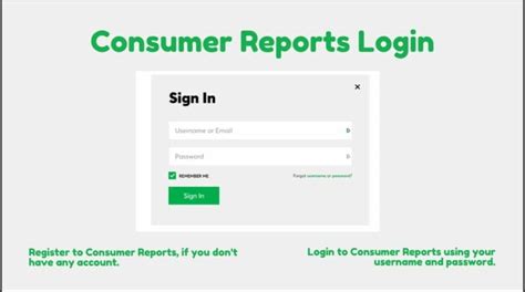 free consumer reports username and password