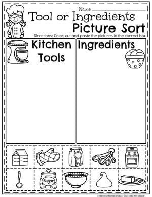 Free Cooking Theme Packet Printable
