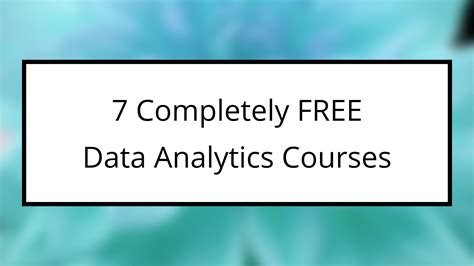 free course of data analysis