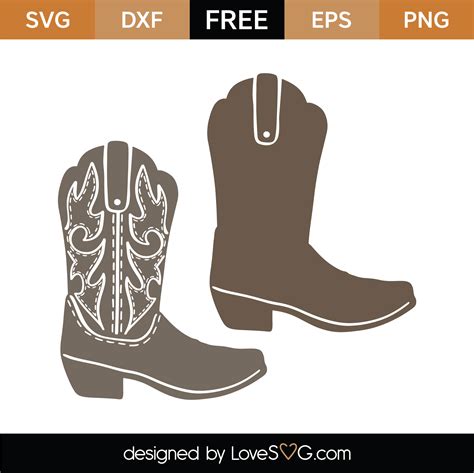 free cowboy boot svg