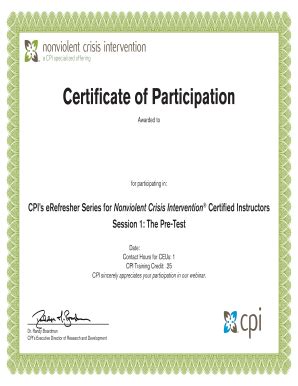 free cpi training certificate