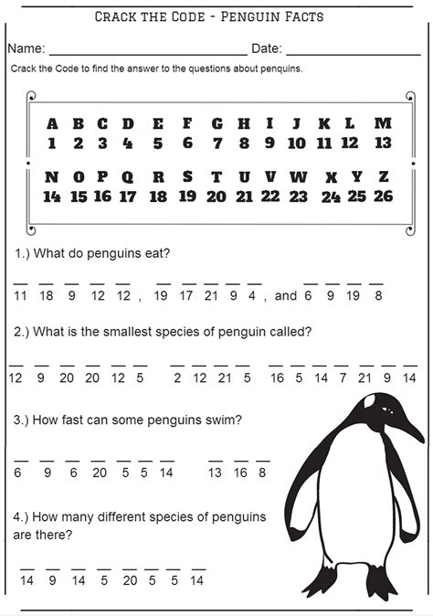 Free Crack The Code Printables